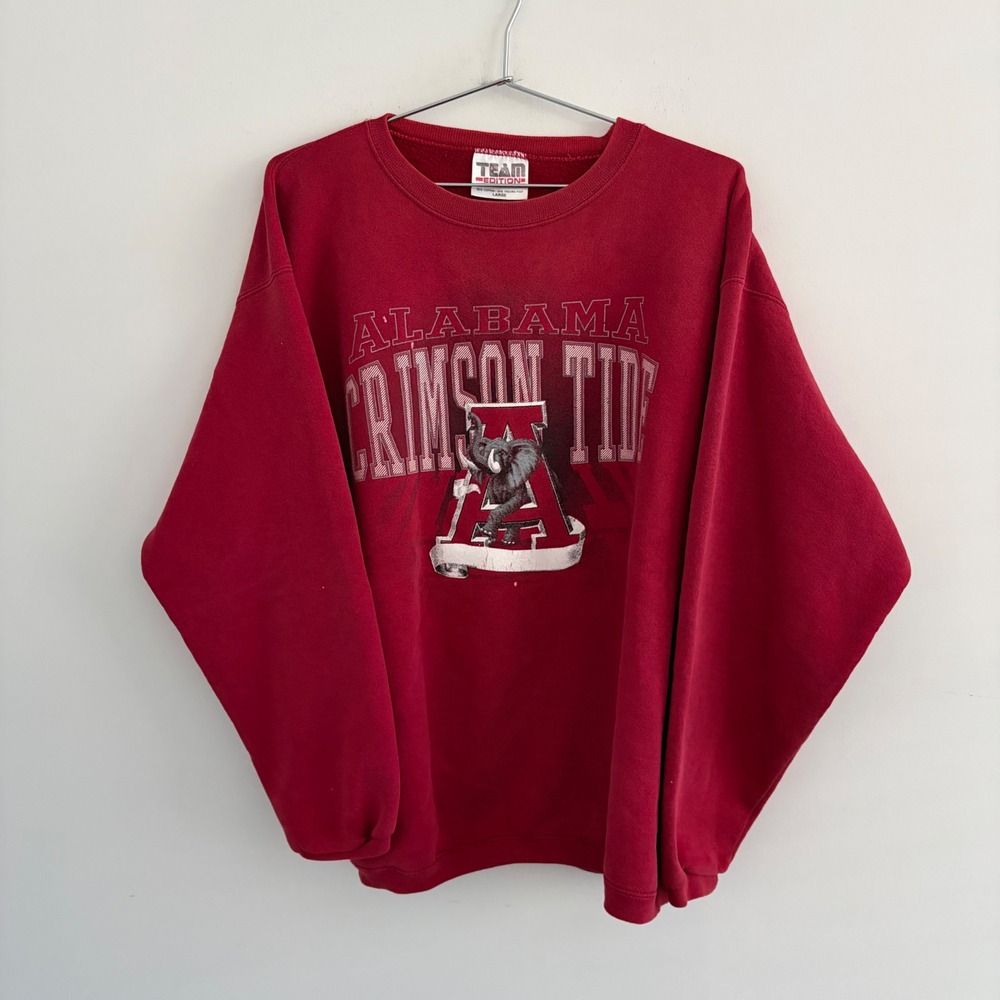 Vintage Team Edition Alabama Crimson Tide Sweatshirt Red Mens Large